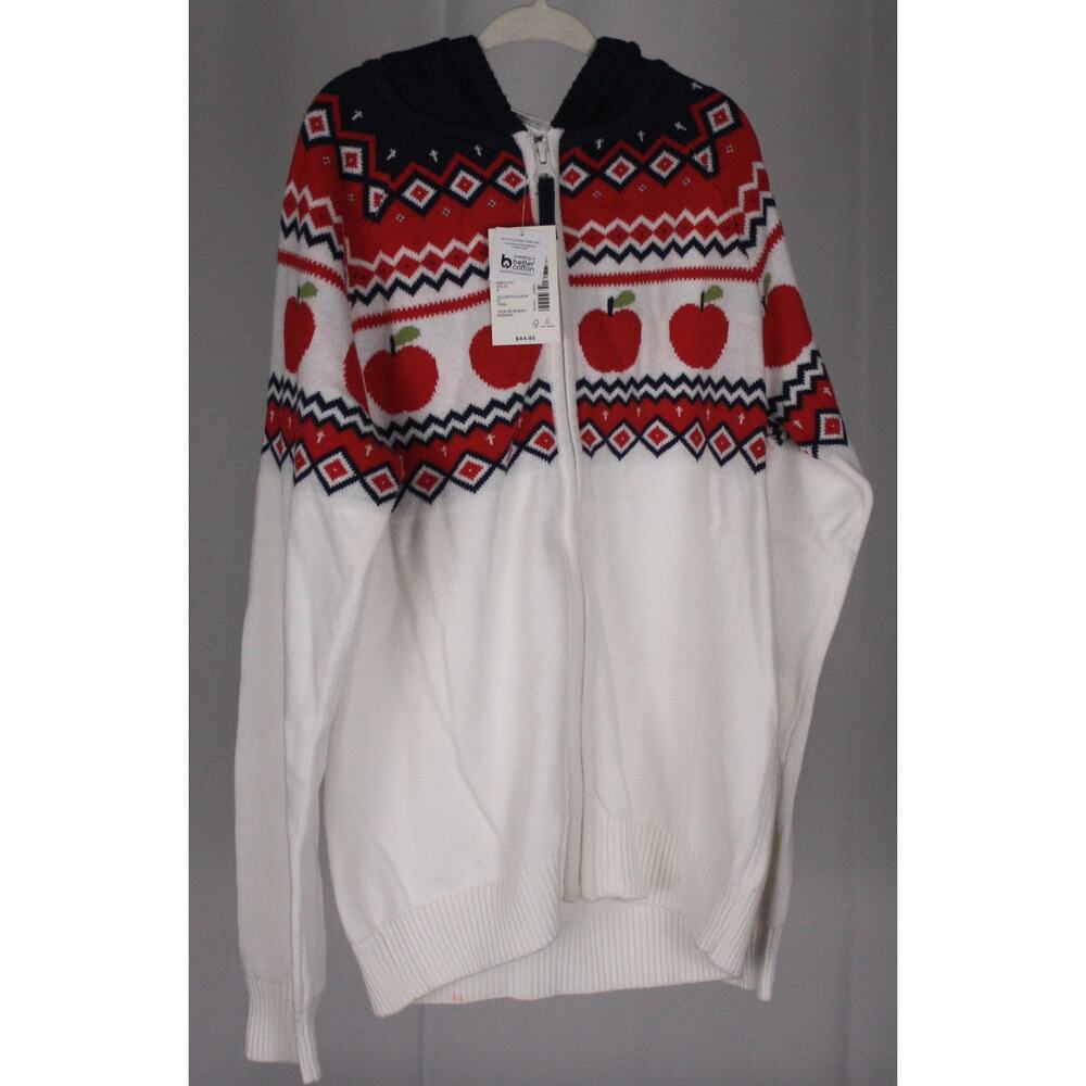 Gymboree Apple Theme Zip Up Sweater – Girls Size 10 NWT